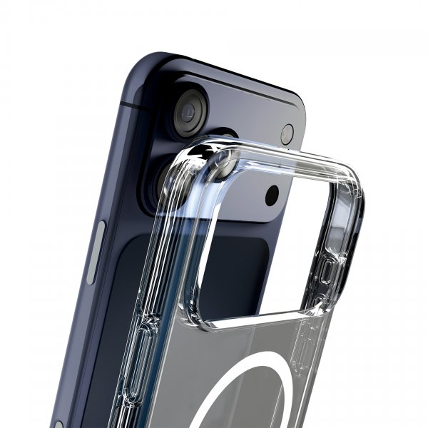 Puro iPhone 17 Pro Deksel Impact Clear D3O MagSafe Transparent