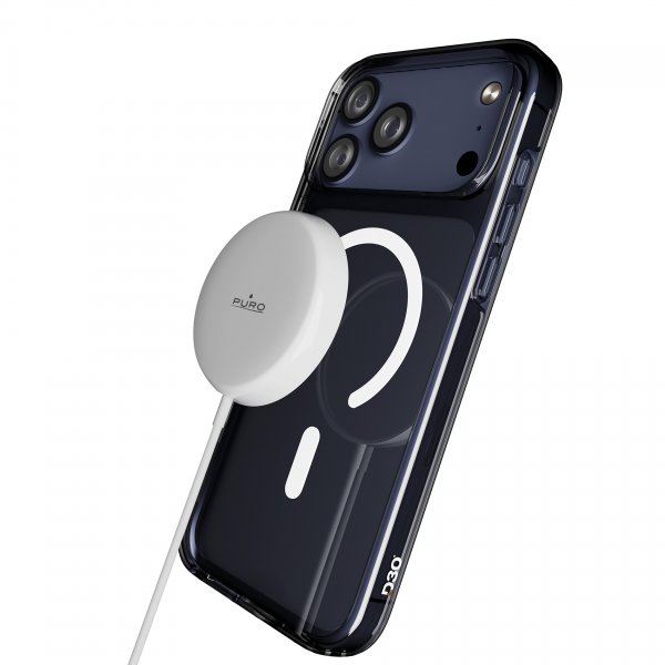 Puro iPhone 17 Pro Deksel Impact Clear D3O MagSafe Transparent