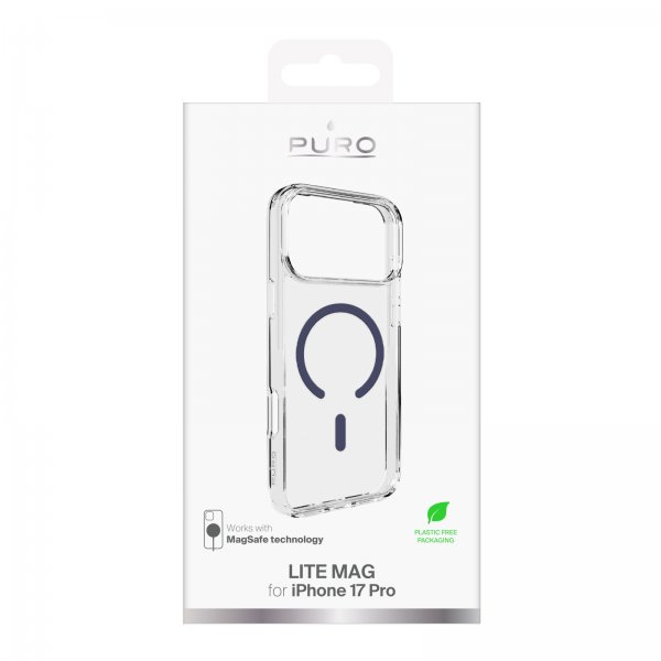 Puro iPhone 17 Pro Deksel Lite Mag Transparent Blå