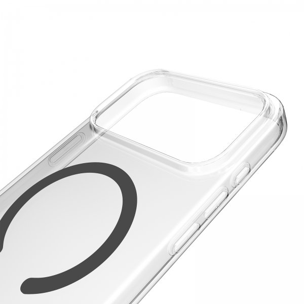 Puro iPhone 17 Pro Deksel Lite Mag Transparent Svart