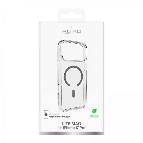 Puro iPhone 17 Pro Deksel Lite Mag Transparent Grå