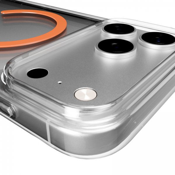 Puro iPhone 17 Pro Deksel Lite Mag Transparent Oransje