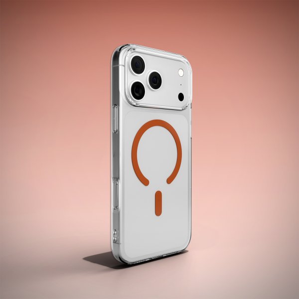 Puro iPhone 17 Pro Deksel Lite Mag Transparent Oransje