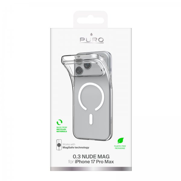 Puro iPhone 17 Pro Max Deksel 0.3 Mag Transparent