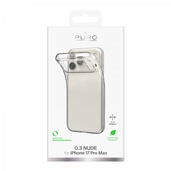 Puro iPhone 17 Pro Max Deksel Nude Transparent