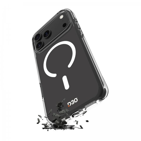 Puro iPhone 17 Pro Max Deksel Impact Clear D3O MagSafe Transparent
