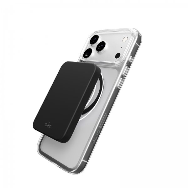 Puro iPhone 17 Pro Max Deksel Lite Mag Transparent Svart