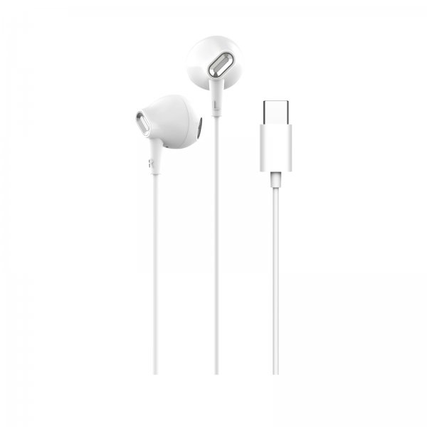 Puro Kablede Hodetelefoner Fine Pro USB-C Hvit