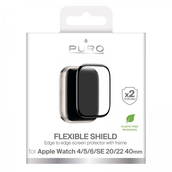 Puro Apple Watch 40mm (Series 4/5/6/SE) Skjermbeskytter Flexible Shield