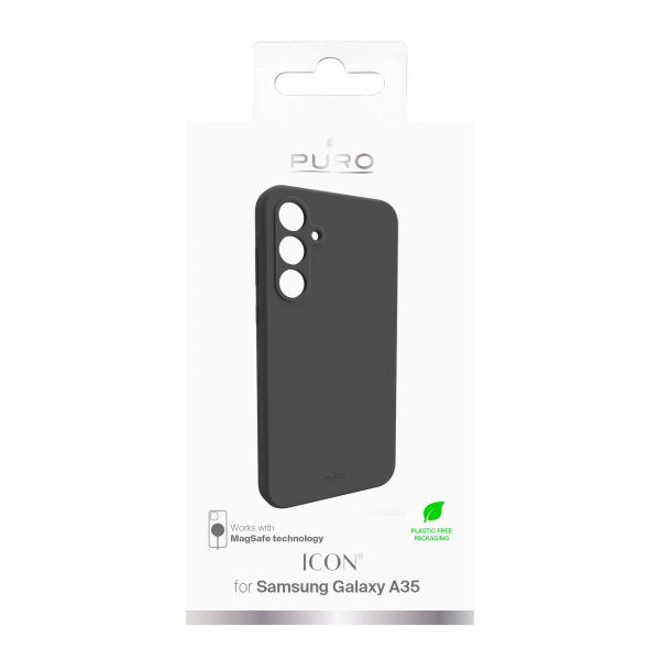Puro Samsung Galaxy A35 Deksel Icon Svart
