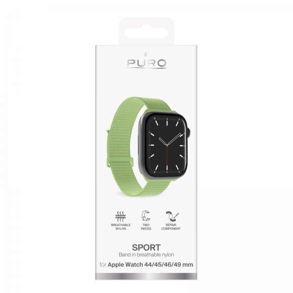 Puro Apple Watch 44/45/46/Ultra 49mm Armbånd Sport Strap Salted Lime