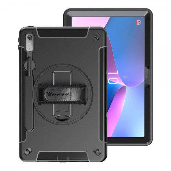 Armor-X Lenovo Tab P11 Pro (2nd gen) TB132 TB138 Deksel Rainproof Rugged Case Hand Strap Kickstand