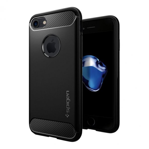 Spigen iPhone 7/8/SE Deksel Rugged Armor Matte Black