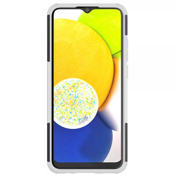 Samsung Galaxy A03 Deksel Dekkmønster Stativfunksjon Hvit