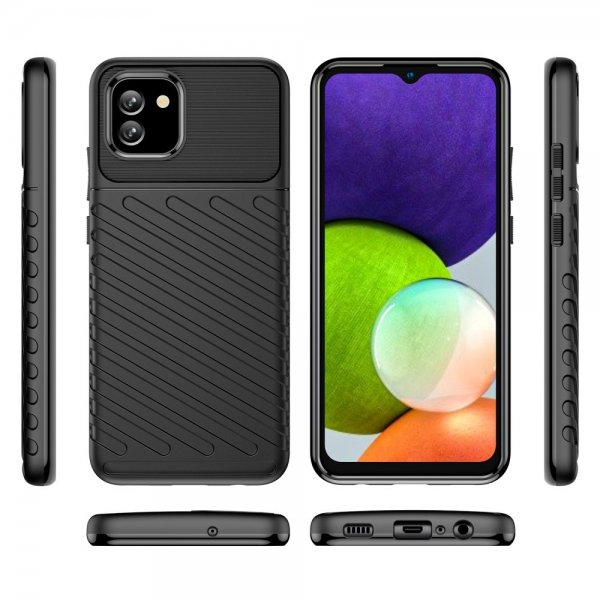 Samsung Galaxy A03 Deksel Thunder Series Svart