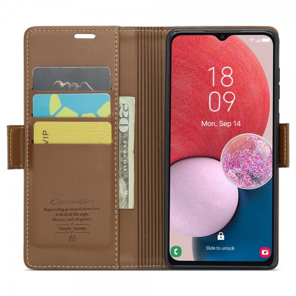 CaseMe Samsung Galaxy A04s/Galaxy A13 Etui 023 Series Brun