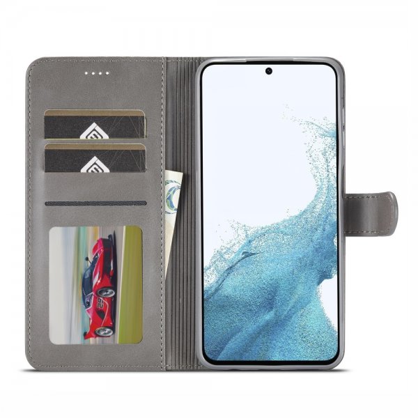 Lc.Imeeke Samsung Galaxy A05s Etui med Kortlomme stativfunksjon Grå