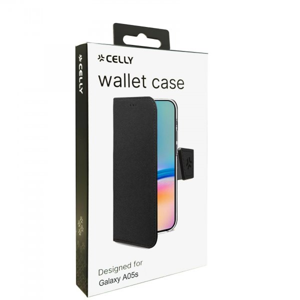 Celly Samsung Galaxy A05s Etui Wally Wallet Case Svart