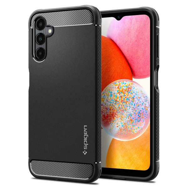 Spigen Samsung Galaxy A14 Deksel Rugged Armor Matte Black