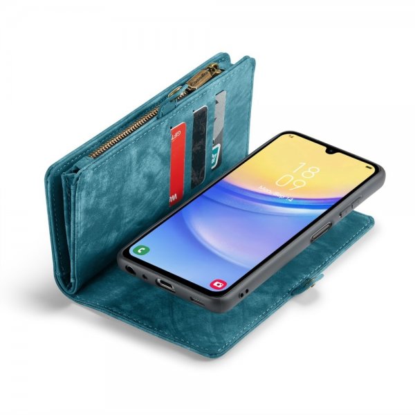 CaseMe Samsung Galaxy A15 Etui 008 Series Avtakbart Deksel Blå