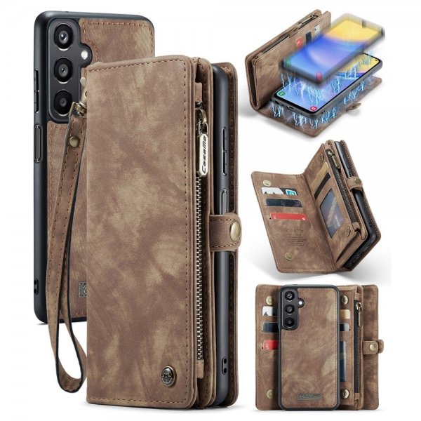 CaseMe Samsung Galaxy A15 Etui 008 Series Avtakbart Deksel Brun