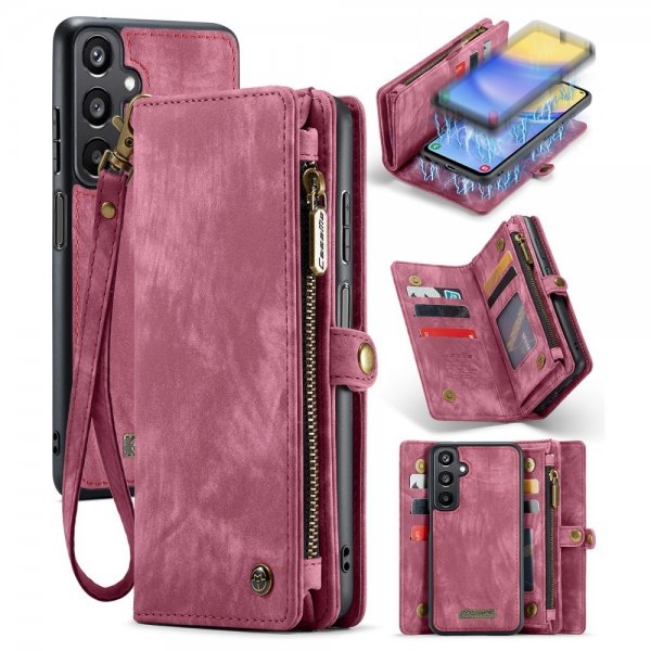 CaseMe Samsung Galaxy A15 Etui 008 Series Avtakbart Deksel Rød