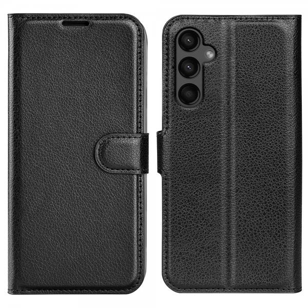 Samsung Galaxy A15 Etui Litchi Svart