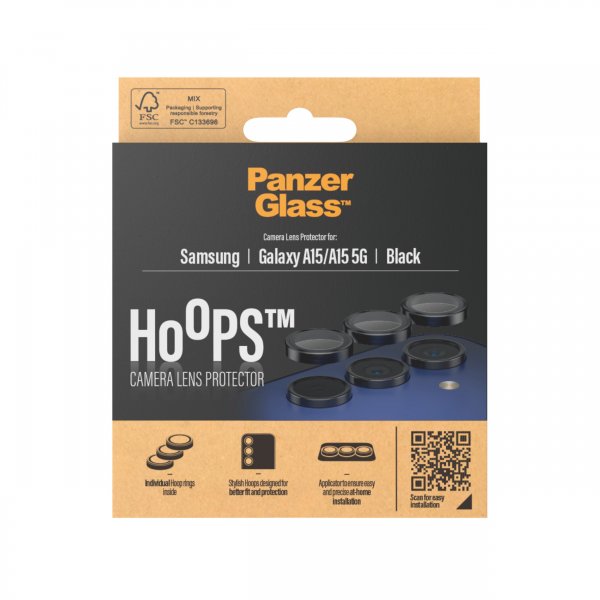 PanzerGlass Samsung Galaxy A15 Kamerabeskytter Hoops Svart
