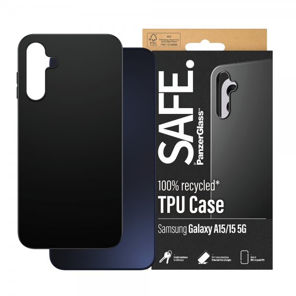 SAFE. by PanzerGlass Samsung Galaxy A15 Deksel Soft TPU Case Svart