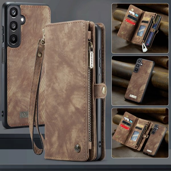CaseMe Samsung Galaxy A16 Etui 008 Series Avtakbart Deksel Brun