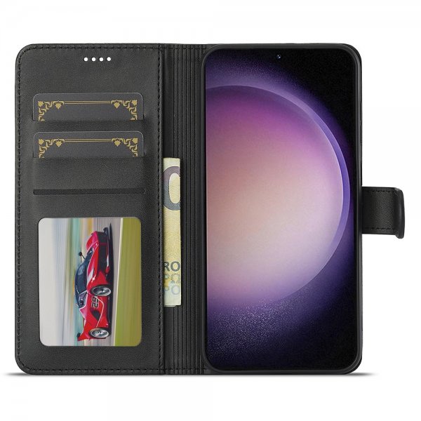 Lc.Imeeke Samsung Galaxy A16 Etui med Kortlomme stativfunksjon Svart