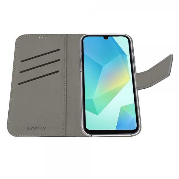 Celly Samsung Galaxy A16 Etui Wally Wallet Case Svart