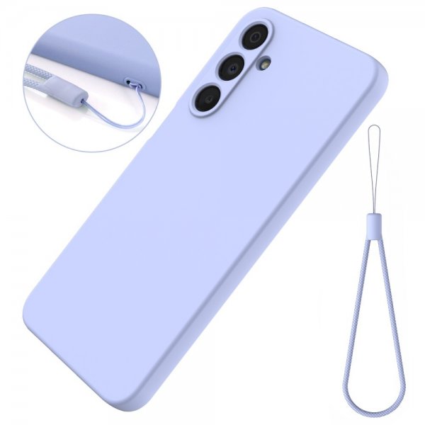 Samsung Galaxy A16 Deksel med Stropp Silikon Lilla