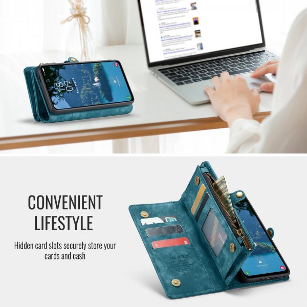 CaseMe Samsung Galaxy A17 Etui 008 Series Avtakbart Deksel Blå