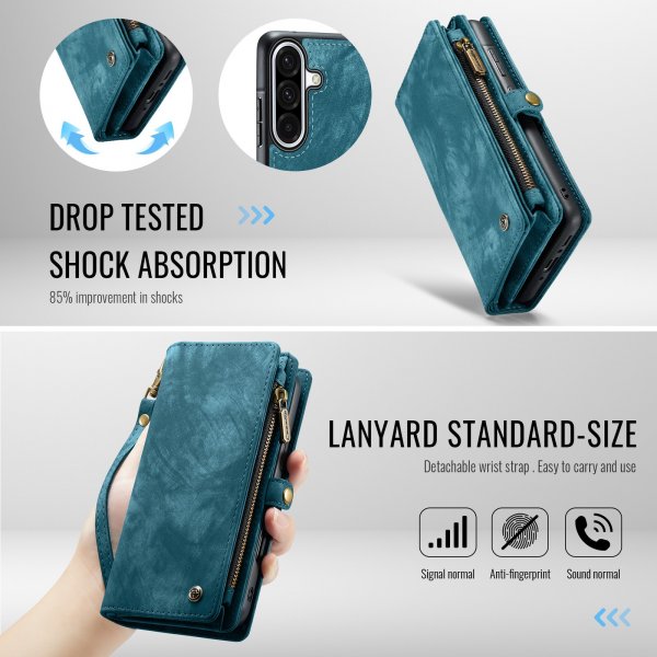 CaseMe Samsung Galaxy A17 Etui 008 Series Avtakbart Deksel Blå