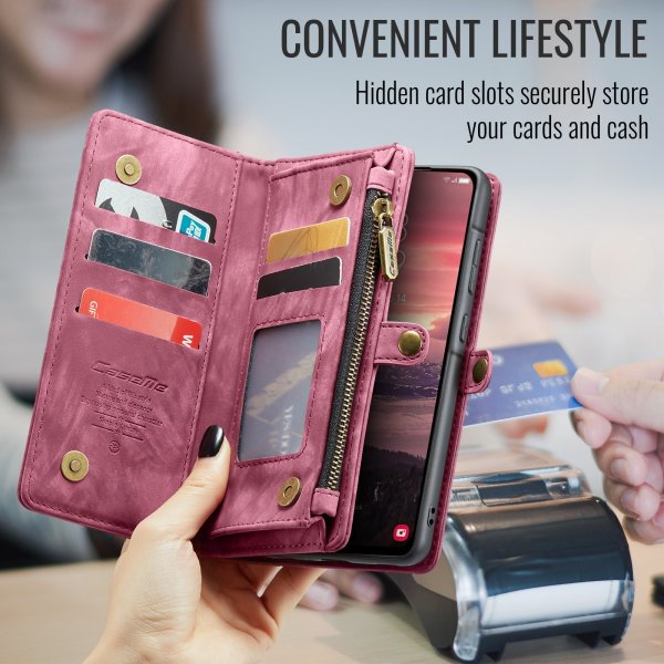 CaseMe Samsung Galaxy A17 Etui 008 Series Avtakbart Deksel Rød