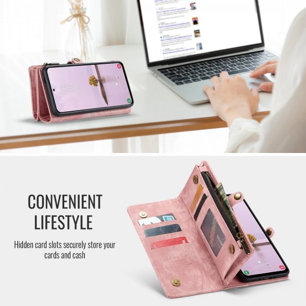 CaseMe Samsung Galaxy A17 Etui 008 Series Avtakbart Deksel Rosa