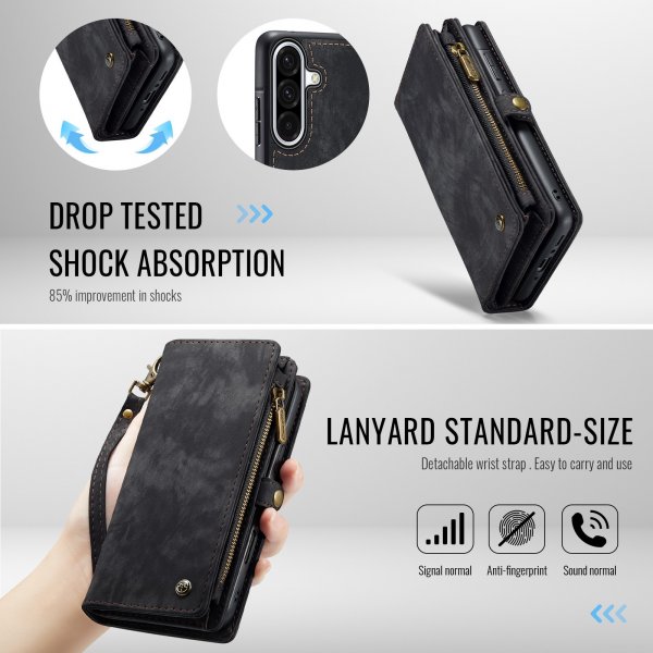 CaseMe Samsung Galaxy A17 Etui 008 Series Avtakbart Deksel Svart