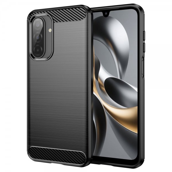Samsung Galaxy A17 Deksel Børstet Karbonfibertekstur Svart