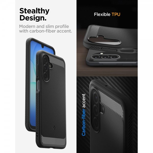 Spigen Samsung Galaxy A17 Deksel Rugged Armor Matte Black