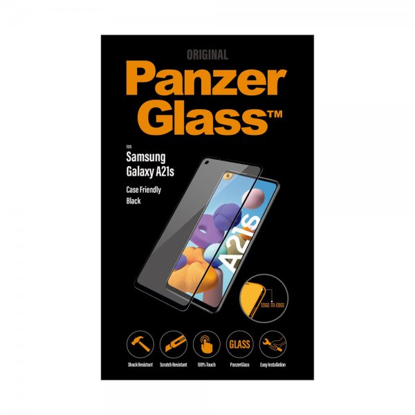 PanzerGlass Samsung Galaxy A21s Skjermbeskytter CaseFriendly Edge-to-Edge
