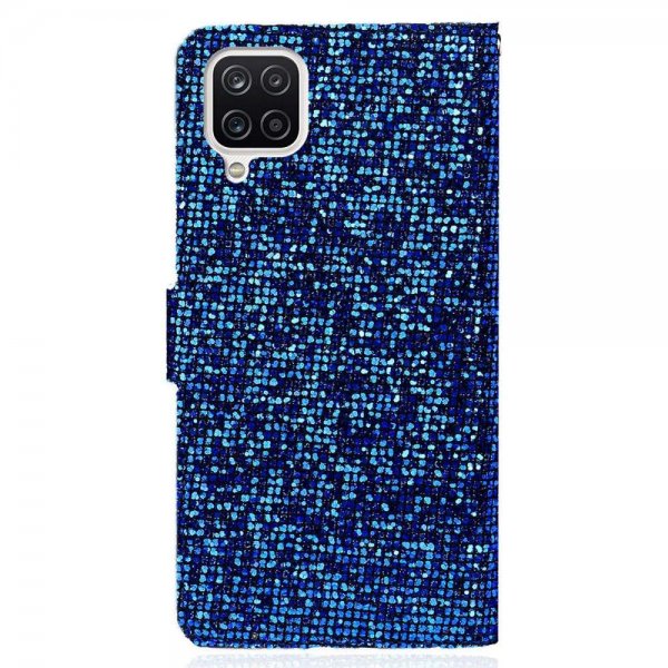 Samsung Galaxy A22 4G Etui Glitter Stripe Blå