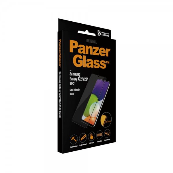 PanzerGlass Samsung Galaxy A22 4G Skjermbeskytter Edge-to-Edge Case Friendly