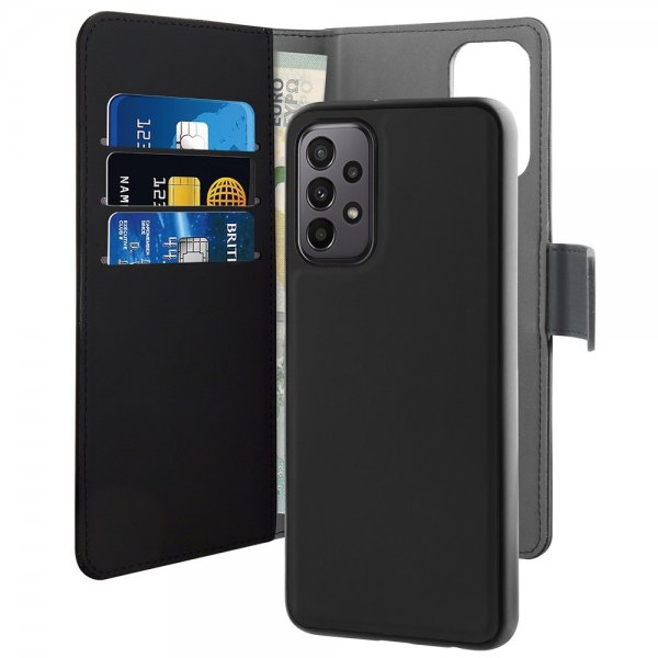Puro Samsung Galaxy A23 5G Etui Wallet Detachable 2 in 1 Svart