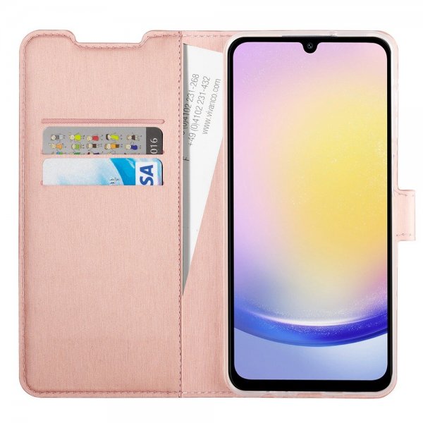 Vivanco Samsung Galaxy A25 Etui Classic Wallet Rosegull