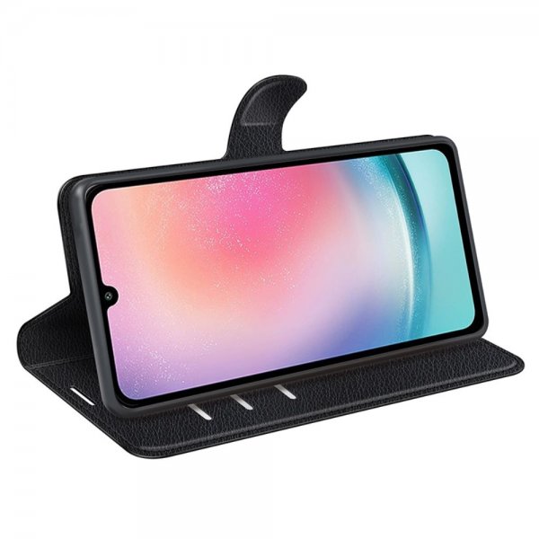 Samsung Galaxy A25 Etui Litchi Svart