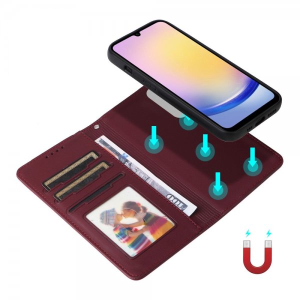 Betopnice Samsung Galaxy A25 Etui Avtagbart Deksel 005 Rød