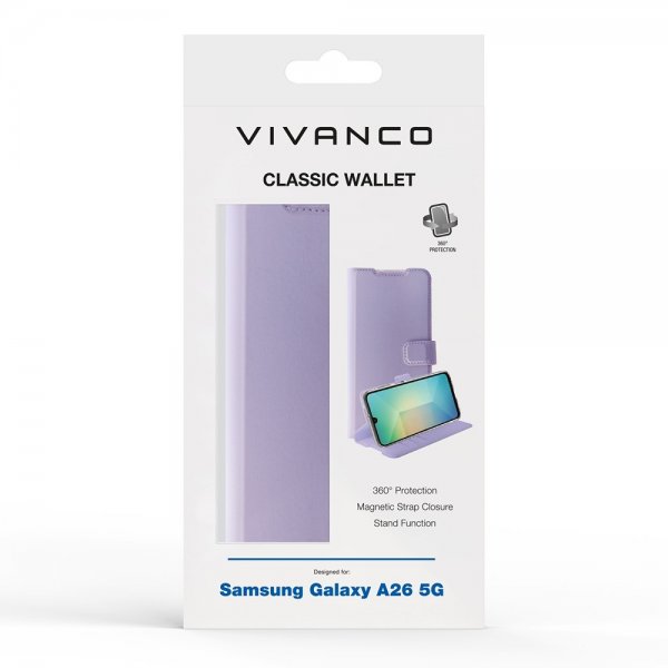 Vivanco Samsung Galaxy A26 Etui Classic Wallet Lavender
