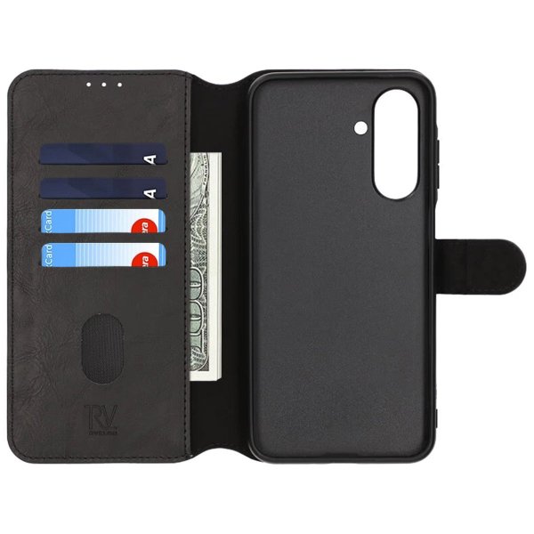 Rvelon Samsung Galaxy A26 Etui Detachable Wallet Case Svart