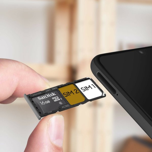 Samsung Galaxy A32 4G SIM-kortholder - Svart